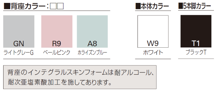 イトーキ 医療家具 プリーゼアチェア カラー