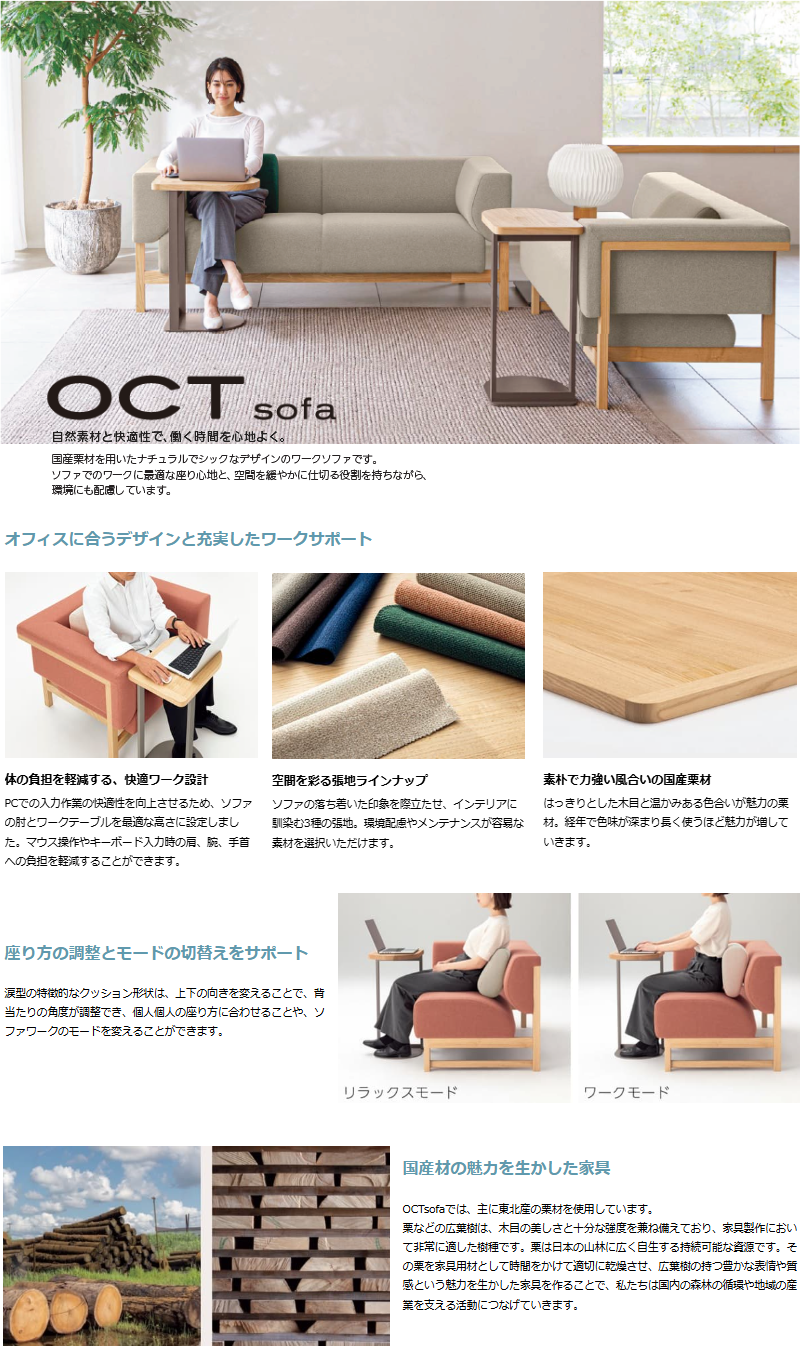 内田洋行 オクトソファ(OCTsofa) 片肘 W1500 ハイランク 6-225-211/6